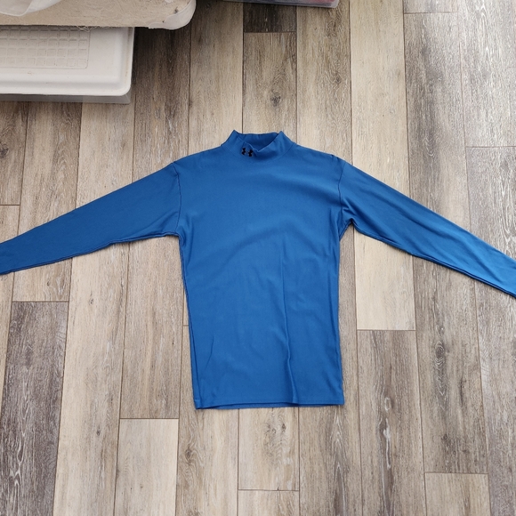 Under Armour Coldgear Blue Mock Neck - Picture 1 of 6